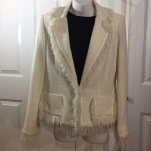 CAbi Cream Fringy Jacket